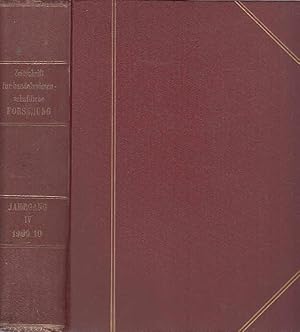 Zeitschrift für Handelswissenschaftliche Forschung, 4. Jahrgang 1909/10