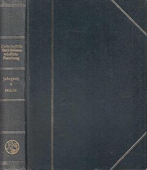 Zeitschrift für Handelswissenschaftliche Forschung, 9. Jahrgang 1914/15
