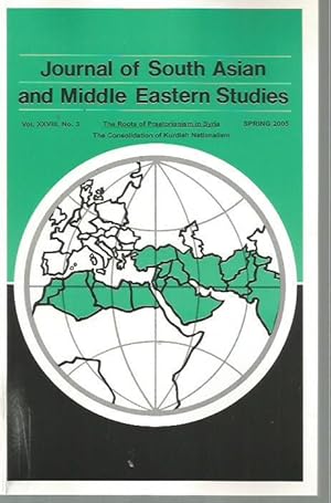 Seller image for Journal of South Asian and Middle Eastern Studies Vol. XXVIII, No. 3 (Spring 20005) for sale by Bookfeathers, LLC