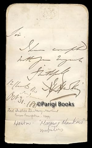 Imagen del vendedor de Two Short Autograph Letters Signed a la venta por Parigi Books, Vintage and Rare