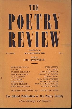 Seller image for The Poetry Review July-September 1952 Vol.XLIII No.3 for sale by Lazy Letters Books