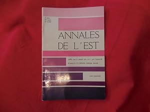 Imagen del vendedor de Annales de l'Est ? 5me srie ? 34me anne ? N 4 ? 1982, pagination 393  406. a la venta por alphabets