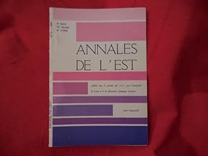 Seller image for Annales de l'Est ? 5me srie ? 37me anne ? N 3 ? 1985, pagination 209  216. for sale by alphabets