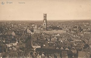 Bruges, Belgium, Panorama, early postcard, unused