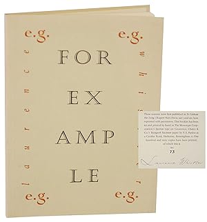 Seller image for For Example Ten Sonnets in Sequence to a New Pattern (Signed Limited Edition) for sale by Jeff Hirsch Books, ABAA