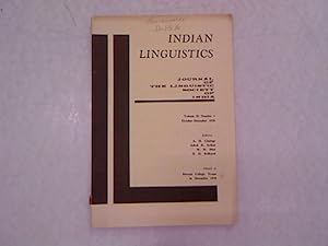 Imagen del vendedor de Indian Linguistics, journal of the linguistic society of India. Volume 31, Number 4, October-December 1970. a la venta por Antiquariat Bookfarm