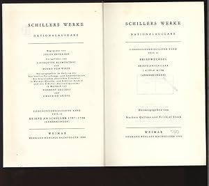 Bild des Verkufers fr Schillers Werke, Nationalausgabe, Band 37, II. Teil. Briefwechsel. Briefe an Schiller 1.4.1797-31.10.1798, Anmerkungen. zum Verkauf von Antiquariat Bookfarm