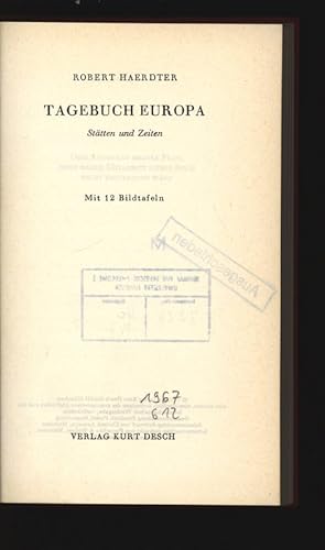 Seller image for Tagebuch Europa. Sttten und Zeiten. for sale by Antiquariat Bookfarm