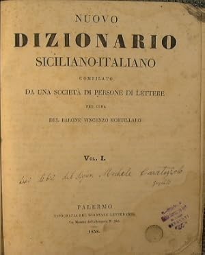 Bild des Verkufers fr Nuovo dizionario siciliano - Italiano zum Verkauf von Antica Libreria Srl
