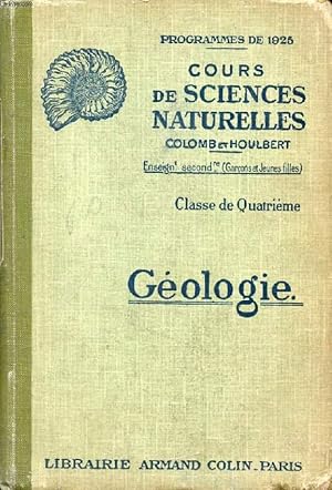 Seller image for GEOLOGIE, CLASSE DE 4e for sale by Le-Livre