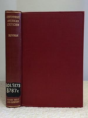 Image du vendeur pour CONTEMPORARY AMERICAN CRITICISM mis en vente par Kubik Fine Books Ltd., ABAA