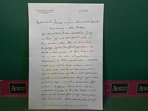 handschriftlicher Brief von Siegfried Freiberg an Paula Wessely und Attila Hörbiger, vom 25.5.1970.