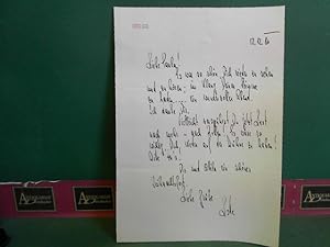 handschriftlicher und mit "Lotte" signierter Brief von Lotte Ledl an Paula Wessely, vom 12.12.1986.