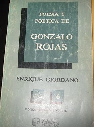 Image du vendeur pour Poesa y potica de Gonzalo Rojas mis en vente par Librera Monte Sarmiento