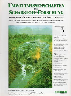 Bild des Verkufers fr Umweltwissenschaften und Schadstoff-Forschung Heft 3 September 1995 zum Verkauf von Clivia Mueller