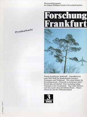 Forschung Frankfurt 6. Jahrgang 1988, Heft 3 (1 Heft)