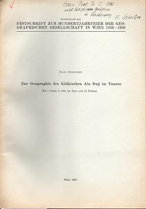Bild des Verkufers fr Zur Geographie des Kilikischen Ala Dag im Taurus zum Verkauf von Clivia Mueller