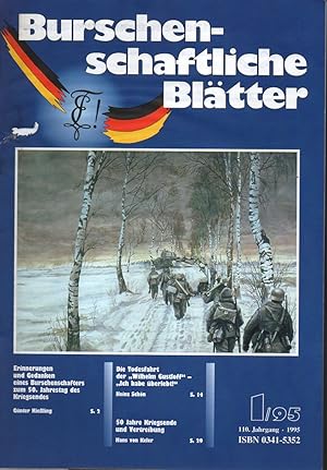 Bild des Verkufers fr Burschenschaftliche Bltter 110.Jahrgang 1995 Heft 1 zum Verkauf von Clivia Mueller