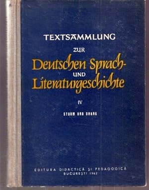 Bild des Verkufers fr Textsammlung zur Deutschen Sprach- und Literaturgeschichte.Bd. 4 zum Verkauf von Clivia Mueller