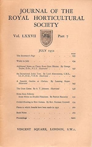 Imagen del vendedor de Volume LXXVII. Part 7 July 1952 a la venta por Clivia Mueller