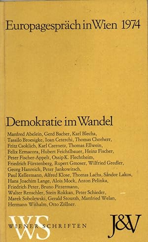 Seller image for Wiener Europagesprch 1974. Demokratie im Wandel for sale by Clivia Mueller