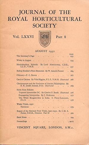 Imagen del vendedor de Volume LXXVI. Part 8 August 1951 a la venta por Clivia Mueller