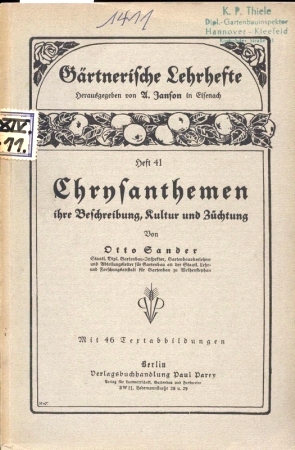 Chrysanthemen ihre Beschreibung,Kultur und Züchtung