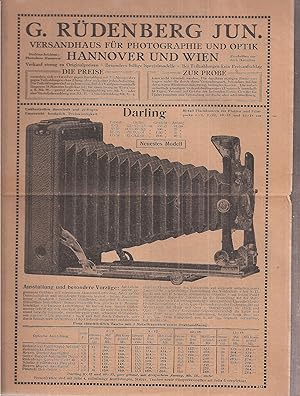 Bild des Verkufers fr Prospekt ber Photoapparate von 1912 von dem Photohaus Rdenberg zum Verkauf von Clivia Mueller
