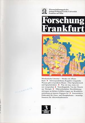 Forschung Frankfurt 9. Jahrgang 1991, Heft 3 (1 Heft)