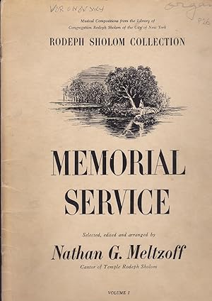 Memorial Service. Volume I
