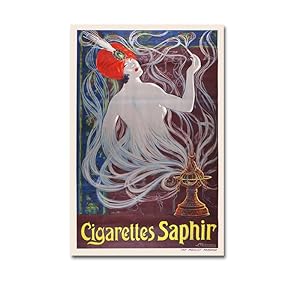 Cigarettes Saphir. Farbig lithographiertes Plakat.