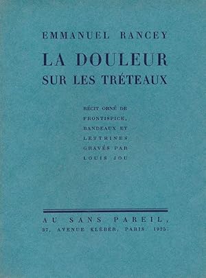 Imagen del vendedor de La douleur sur les trteaux a la venta por LIBRAIRIE GIL-ARTGIL SARL