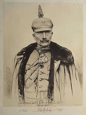 (Berlin 27. 01. 1859 - 04. 06. 1941 Doorn, Niederlande). König von Preussen. Hüftstück en face mi...