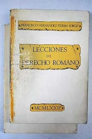 Lecciones de Derecho Romano