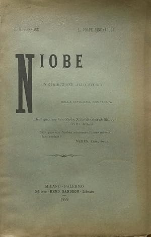 Bild des Verkufers fr NIOBE. Contribuzione allo studio della mitologia comparata. zum Verkauf von studio bibliografico pera s.a.s.