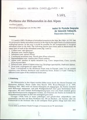 Seller image for Probleme der Hhenstufen in den Alpen; for sale by books4less (Versandantiquariat Petra Gros GmbH & Co. KG)