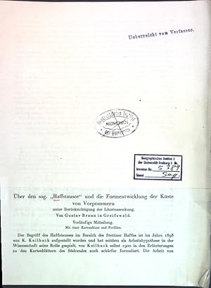 Imagen del vendedor de ber den sog. "Haffstausee" und die Formenentwicklung der Kste von Vorpommern unter Berckichtigung der Litorinasenkung; a la venta por books4less (Versandantiquariat Petra Gros GmbH & Co. KG)