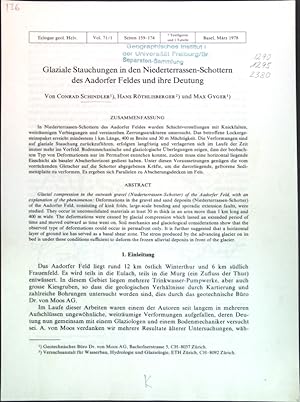 Seller image for Glaziale Stauchungen in den Niederterrassen-Schottern des Aadorfer Feldes und ihre Deutung. for sale by books4less (Versandantiquariat Petra Gros GmbH & Co. KG)