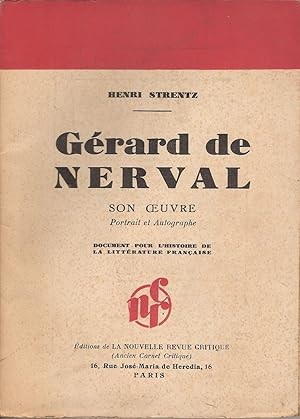 Immagine del venditore per Grard de Nerval venduto da Bouquinerie L'Ivre Livre