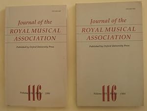 Seller image for Journal of the Royal Music Association - Vol.116, Part 1 & Part2 for sale by The Cornish Bookworm