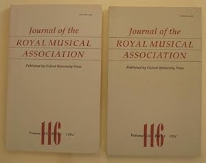Seller image for Journal of the Royal Music Association - Vol.116, Part 1 & Part 2 for sale by The Cornish Bookworm