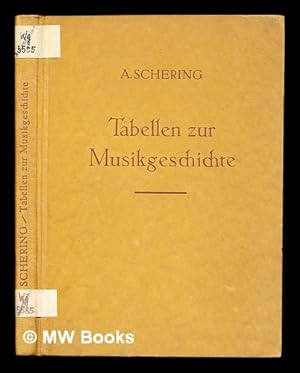 Imagen del vendedor de Tabellen zur Musikgeschichte : ein Hilfsbuch beim Studium der Musikgeschichte a la venta por MW Books Ltd.