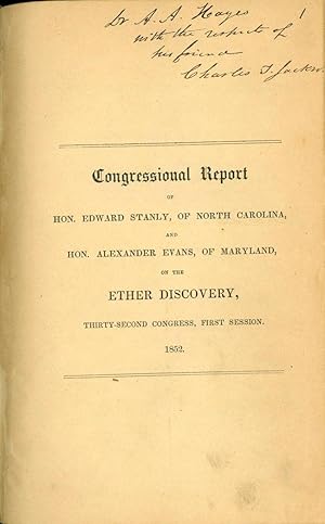 Seller image for Report . . . vindicating the rights of Charles T. Jackson to the discovery of the anaesthetic effects of ether vapor for sale by Jeremy Norman's historyofscience