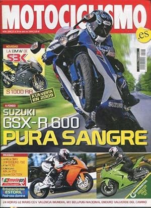 REVISTA MOTOCICLISMO. SUZUKI GSX-R 600 PURA SANGRE. NUMERO 2.096 22 al 28 de ABRIL DE 2008.