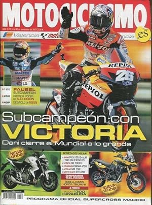 REVISTA MOTOCICLISMO. SUBCAMPEON CON VICTORIA. NUMERO 2.072 6 al 12 de NOVIEMBRE DE 2007.