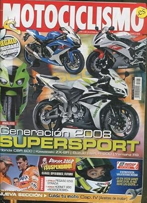 REVISTA MOTOCICLISMO. GENERACION 2008 SUPERSPORT. NUMERO 2.081 8 al 14 de ENERO DE 2008.