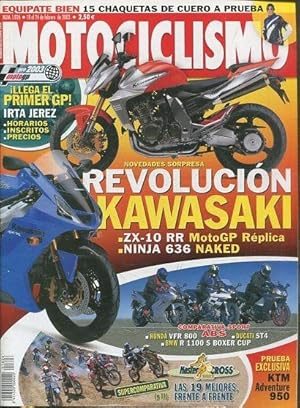 REVISTA MOTOCICLISMO. REVOLUCION KAWASAKI. NUMERO 1826 18 AL 24 DE FEBRERO DE 2003.