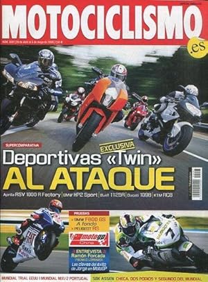 REVISTA MOTOCICLISMO. DEPORTIVAS TWIN AL ATAQUE. NUMERO 2.097 29 al 5 de MAYO DE 2008.