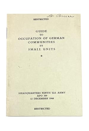 Guide to Occupation of German Communities by Small Units
