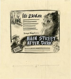 Main Street After Dark (Archive of concept art sketches for advertisements promoting the film's o...